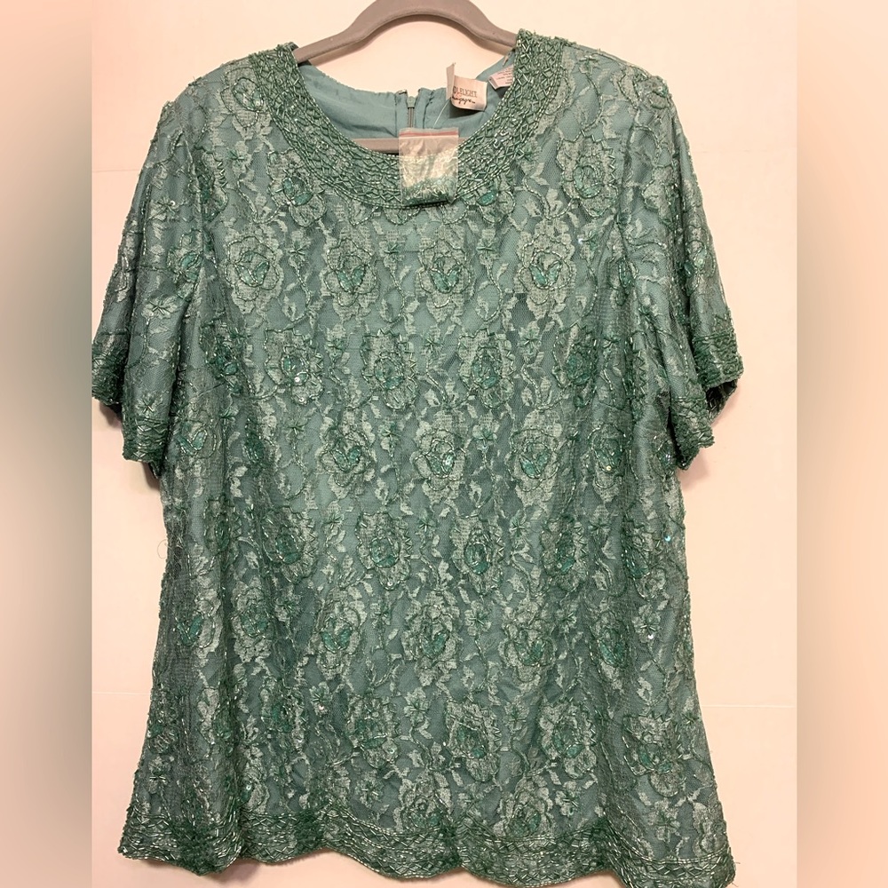 Plus Sized Sequin Blouse
